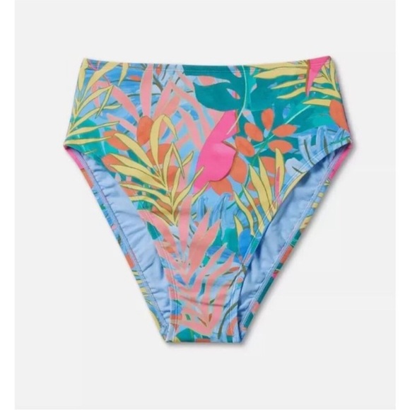 Kona Sol Matching Bikini Set Tropical Floral Medium Top Large Bottom - Picture 5 of 10